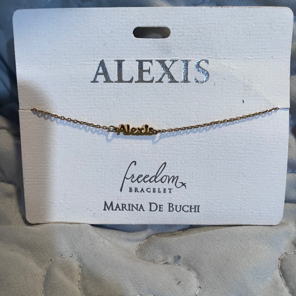 Alexis Gold Name Script Bracelet -